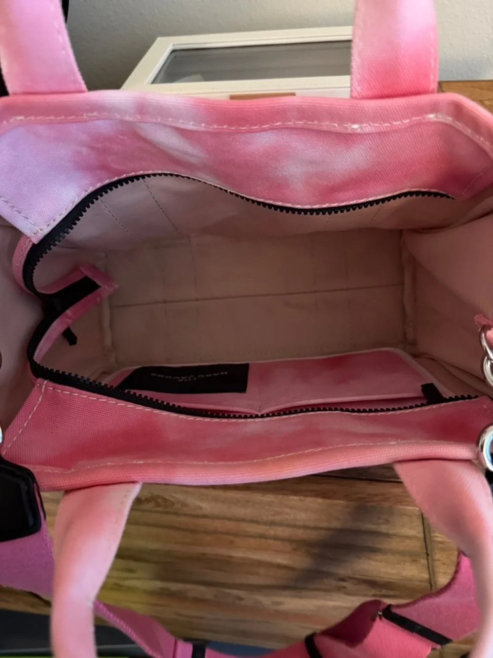 Marc Jacobs Pink Tie-Dye Canvas Medium Tote Bag - Picture 5 of 11
